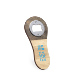 Houten magnetische flesopener met logo MagnetWood met jouw bedrukking