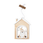 Houten kerststijl ornament Scenaries  negende weergave