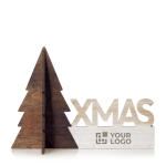 Kerstboom ornament als versiering Tree Wood met jouw bedrukking