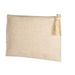 Toilettas van jute met hoge dichtheid en gouden details Jute Sparkly kleur goud eerste weergave