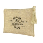 Toilettas van jute met hoge dichtheid en gouden details Jute Sparkly eerste weergave