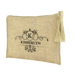 Toilettas van jute met hoge dichtheid en gouden details Jute Sparkly tweede weergave