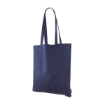 Tas van gerecycled katoen met lange handvatten 140 g/m2 Upcycling kleur blauw derde weergave