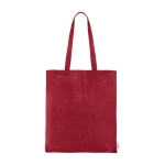 Tas van gerecycled katoen met lange handvatten 140 g/m2 Upcycling kleur rood eerste weergave