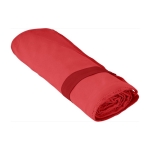 Sporthanddoek laten bedrukken met elastiek RPET Microfiber kleur rood eerste weergave