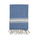 Pareo handdoek in diverse kleuren met badstof decoratie Pareo Maui kleur blauw vierde weergave