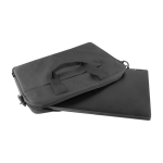 Gerecyclede laptoptas met handvat en schouderband 15” BusinessPro kleur donkergrijs gedetailleerde weergave