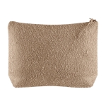 Toilettas van katoen en polyester met krullende textuur 375 g/m2 Sand kleur beige tweede weergave