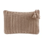 Fluwelen toilettas met verticale naden 325 g/m2 Velvet kleur taupe eerste weergave