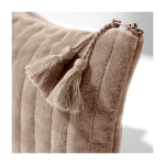 Fluwelen toilettas met verticale naden 325 g/m2 Velvet kleur taupe vierde weergave