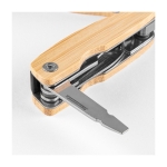 Multitool gemaakt van staal en bamboe als geschenk Bamboo kleur naturel gedetailleerde weergave 6