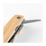 Multitool gemaakt van staal en bamboe als geschenk Bamboo kleur naturel gedetailleerde weergave 7