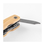 Multitool gemaakt van staal en bamboe als geschenk Bamboo kleur naturel gedetailleerde weergave 8