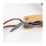 Multitool gemaakt van staal en bamboe als geschenk Bamboo kleur naturel gedetailleerde weergave 9