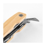 Multitool gemaakt van staal en bamboe als geschenk Bamboo kleur naturel gedetailleerde weergave 3