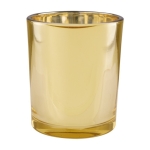 Gepersonaliseerde kaars en was in een Gold Celebration Crystal Tumbler kleur goud tweede weergave