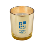 Gepersonaliseerde kaars en was in een Gold Celebration Crystal Tumbler kleur goud met afdrukgebied