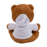 Teddybeer met logo en sweatshirt Cuddle kleur wit derde weergave