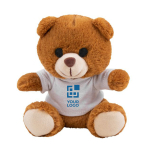 Teddybeer met logo en sweatshirt Cuddle kleur wit met afdrukgebied