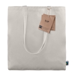 Fair Trade Katoenen tas bedrukt 70 cm 180 g/m2 Flyca FairTrade kleur naturel tweede weergave