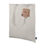 Fair Trade Katoenen tas bedrukt 70 cm 180 g/m2 Flyca FairTrade kleur naturel zesde weergave