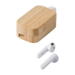 Bluetooth 5.0-koptelefoon met bamboe hoesje Bamboo Air kleur wit tweede weergave