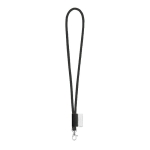 Buisvormige keycords met logo, levering binnen 4-6 dagen Tube Classic kleur zwart