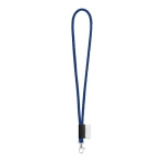 Buisvormige keycords met logo, levering binnen 4-6 dagen Tube Classic kleur blauw