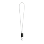 Buisvormige keycords met logo, levering binnen 4-6 dagen Tube Classic kleur wit