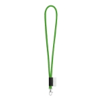 Buisvormige keycords met logo, levering binnen 4-6 dagen Tube Classic kleur groen