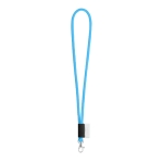 Buisvormige keycords met logo, levering binnen 4-6 dagen Tube Classic kleur lichtblauw