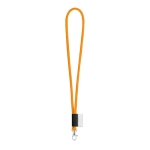 Buisvormige keycords met logo, levering binnen 4-6 dagen Tube Classic kleur neon oranje