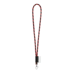 Keycords bedrukken met 4-6 dagen levertijd Tube Stripes Dark kleur rood