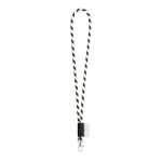 Keycords bedrukken met 4-6 dagen levertijd Tube Stripes Dark kleur wit