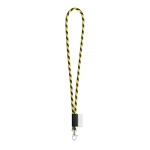 Keycords bedrukken met 4-6 dagen levertijd Tube Stripes Dark kleur geel