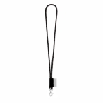 Lanyards met logo op etiket en levering 4-6 dagen Tube Nautic kleur zwart