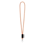 Lanyards met logo op etiket en levering 4-6 dagen Tube Nautic kleur neon oranje