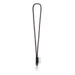 Buisvormige keycord laten bedrukken levering 4-6 dagen Tube Nautic Black kleur rood