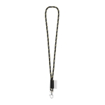 Buisvormige keycord laten bedrukken levering 4-6 dagen Tube Nautic Black kleur geel