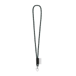 Buisvormige keycord laten bedrukken levering 4-6 dagen Tube Nautic Black kleur groen