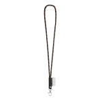 Buisvormige keycord laten bedrukken levering 4-6 dagen Tube Nautic Black kleur oranje