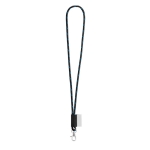 Buisvormige keycord laten bedrukken levering 4-6 dagen Tube Nautic Black kleur koningsblauw