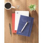 Notitieboek van gerecycled papier met PU-omslag A5 Notes Recycle kleur blauw