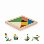 Kleurrijke houten tangram puzzel om cadeau te geven Shape kleur hout