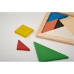 Kleurrijke houten tangram puzzel om cadeau te geven Shape kleur hout foto bekijken vijfde weergave