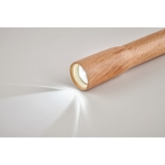 Houten zaklamp met logo inclusief COB licht Wood kleur hout foto bekijken vierde weergave