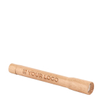 Houten zaklamp met logo inclusief COB licht Wood kleur hout weergave met bedrukking