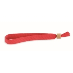 Stoffen festivalbandjes bestellen van polyester met bamboe Entry kleur rood