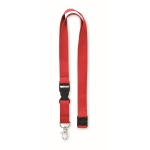 20mm katoenen keycord met logo en sluiting Conscious Cotton kleur rood tweede weergave