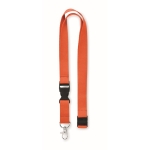 20mm katoenen keycord met logo en sluiting Conscious Cotton kleur oranje tweede weergave